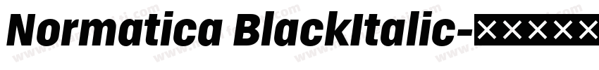 Normatica BlackItalic字体转换